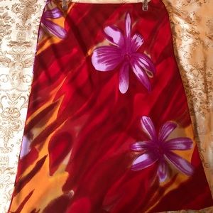 Floral Knee Length Skirt